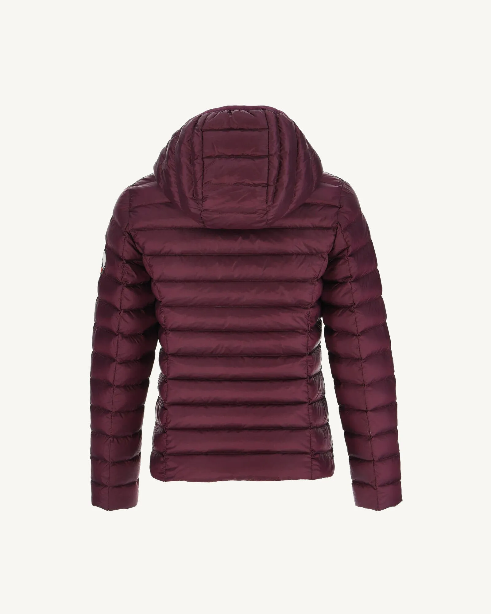 Aubergine Hooded down jacket Carla