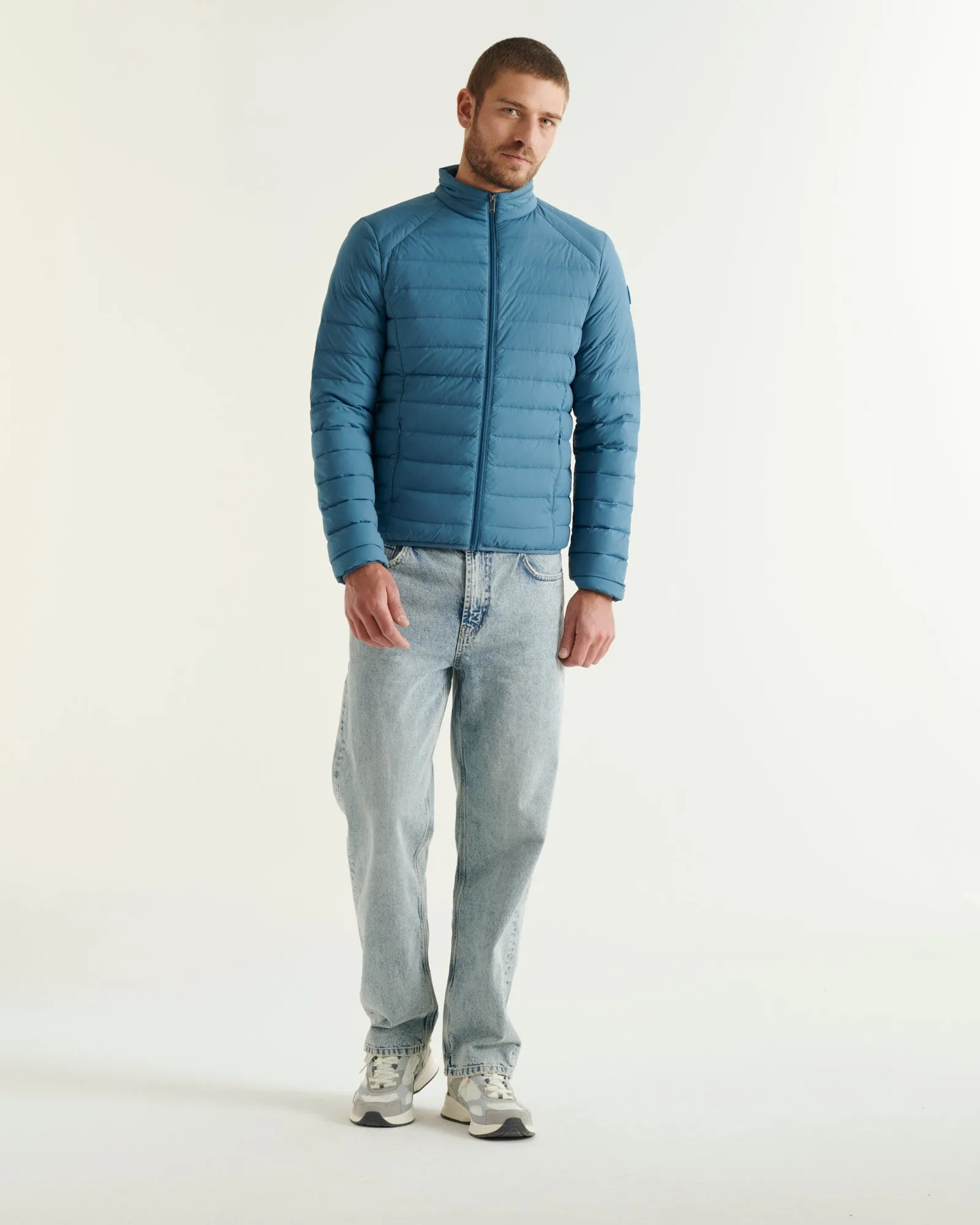 Blue jean Aragon lightweight stretch puffer jacket