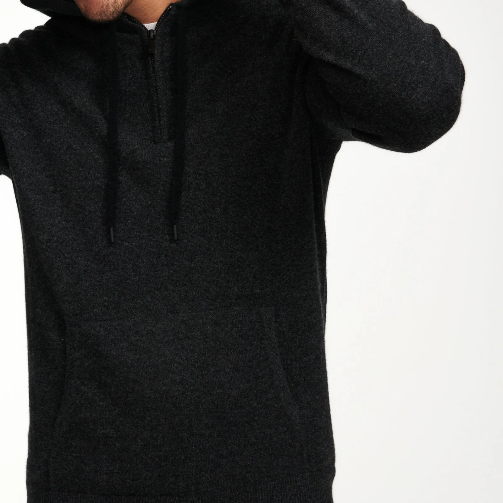 Cashmere Quarter Zip Hoodie