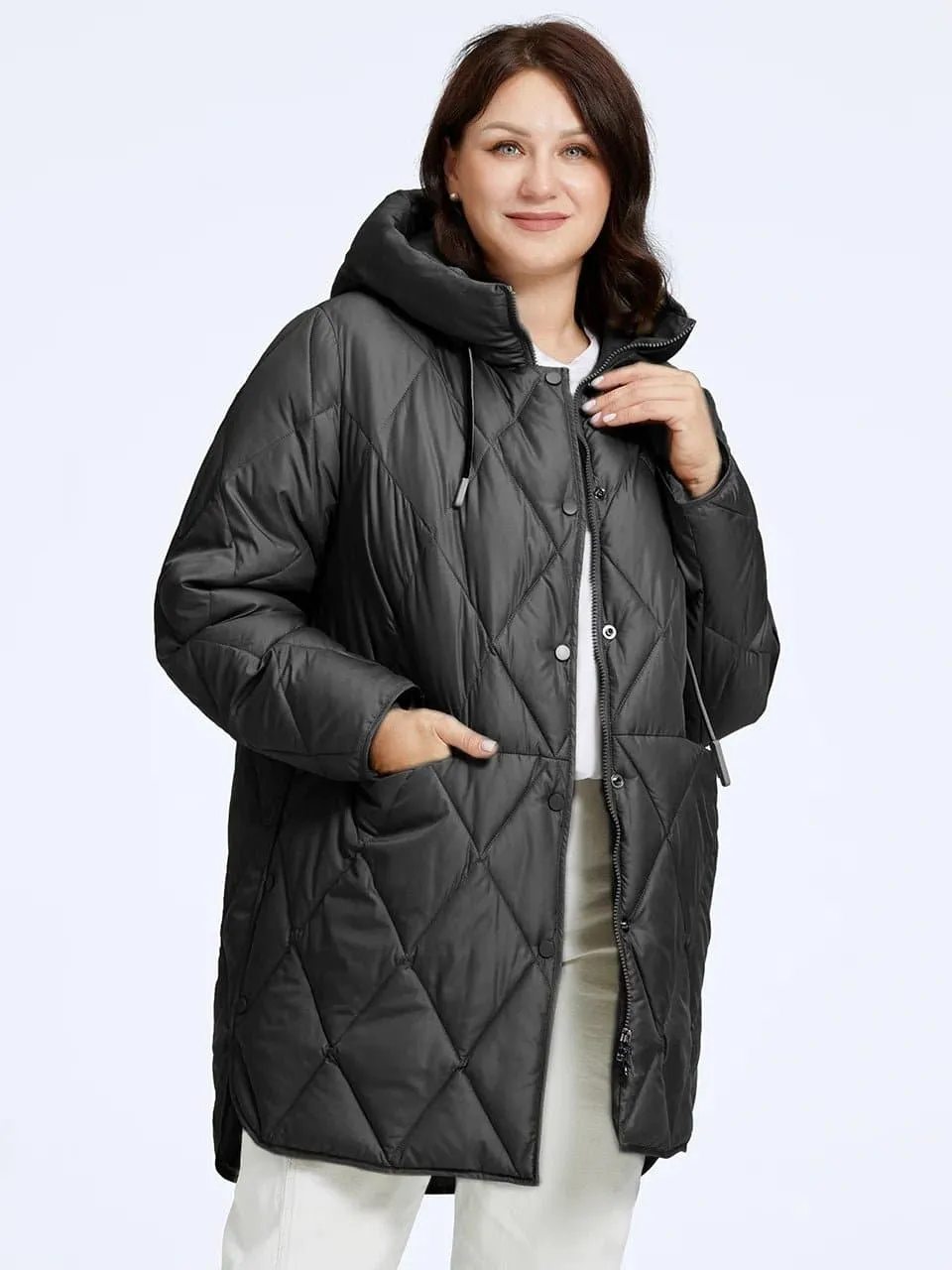 Diamond Quilted Coat