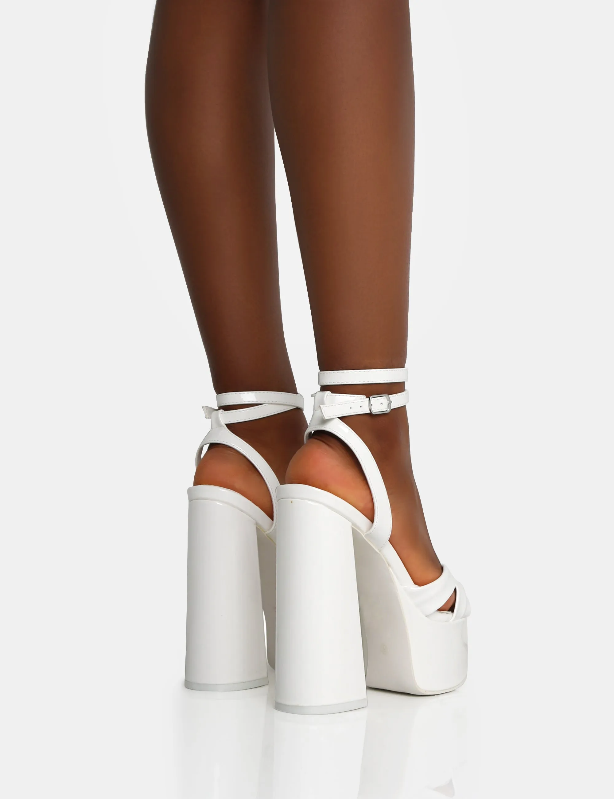 Leo Edition White Patent Platform High Heels