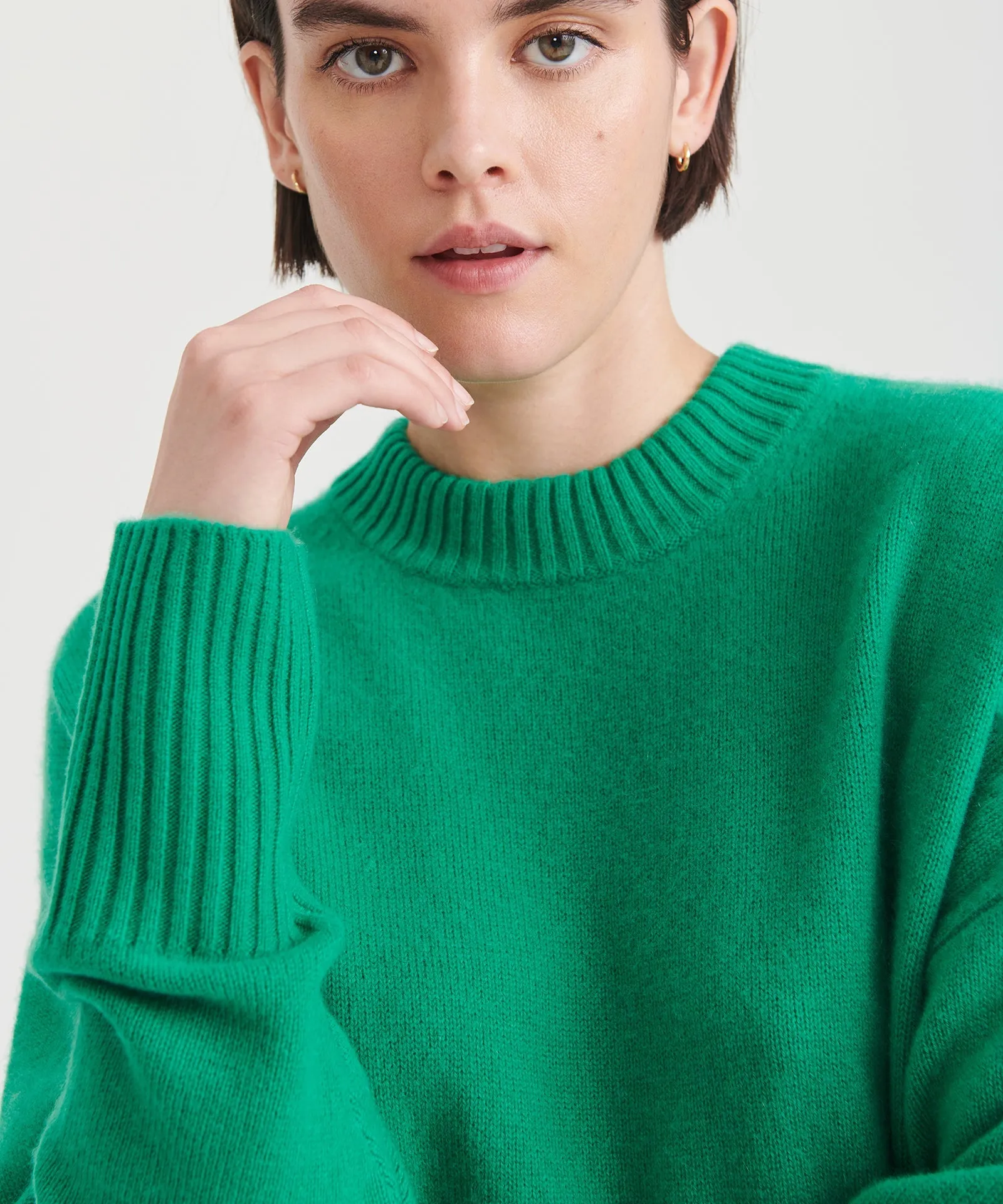 Luxe Cashmere Oversized Crewneck Sweater