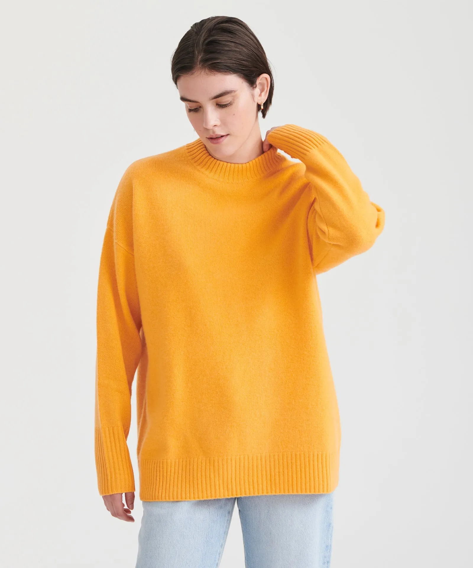 Luxe Cashmere Oversized Crewneck Sweater