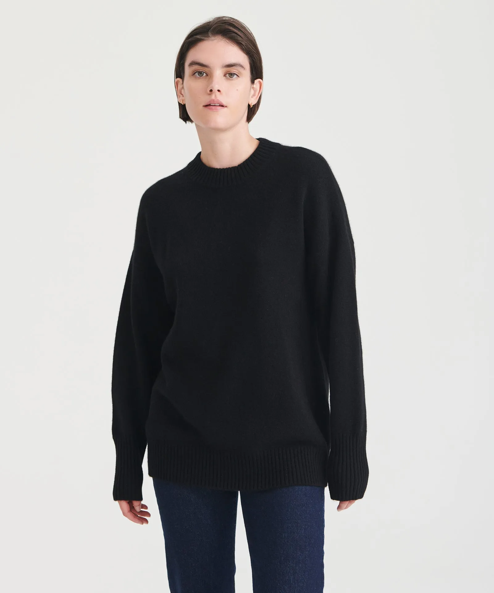 Luxe Cashmere Oversized Crewneck Sweater