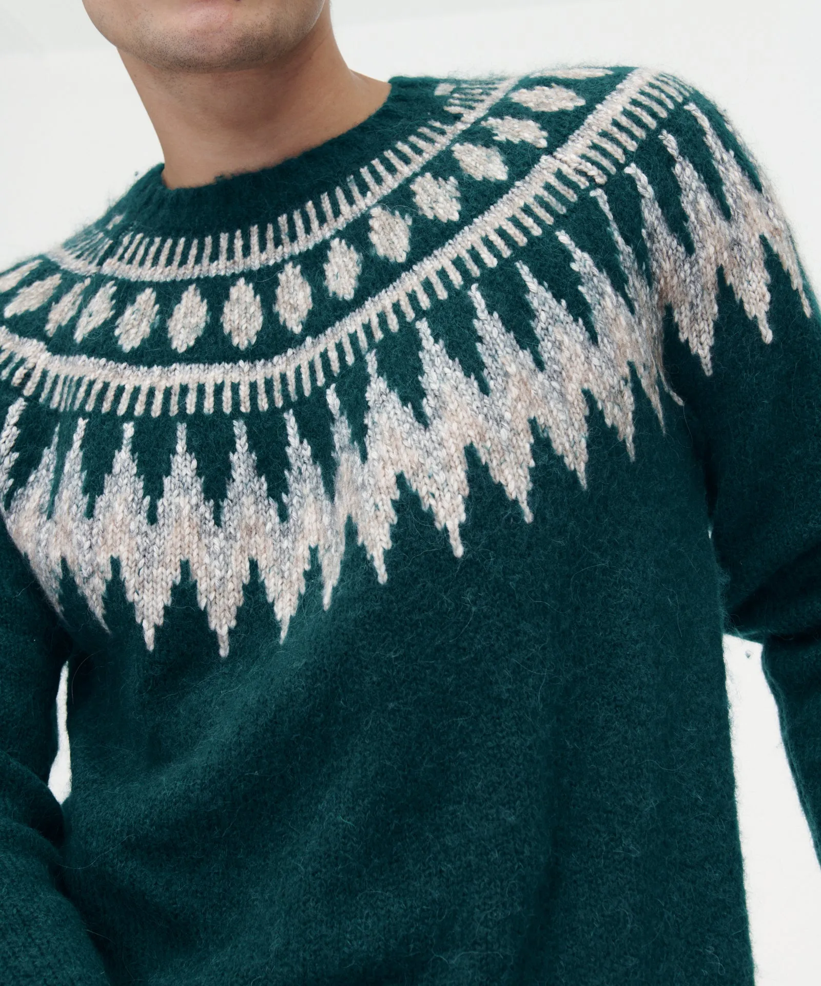 Luxe Merino Fair Isle Crewneck Sweater