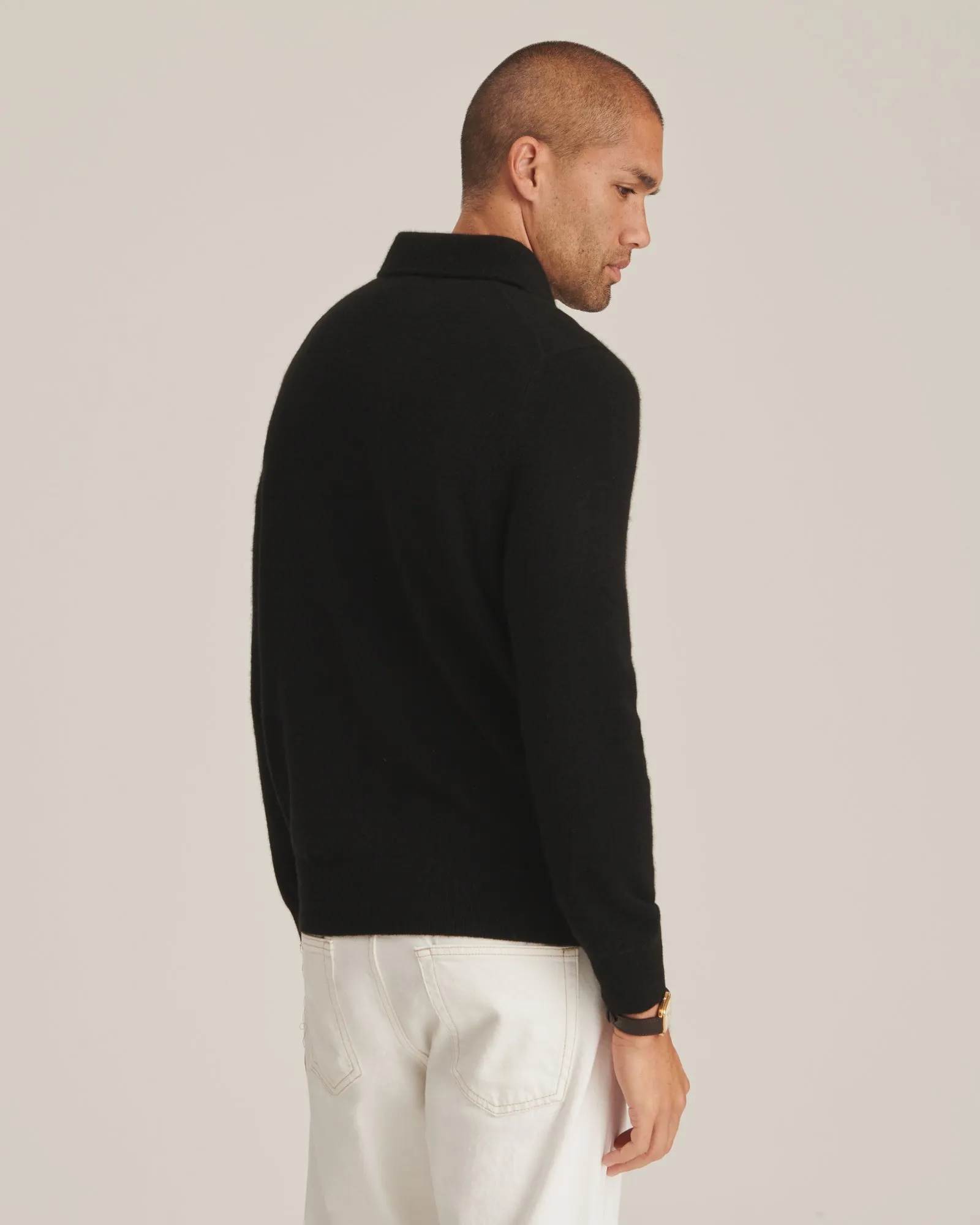 Signature Cashmere Long Sleeve Polo