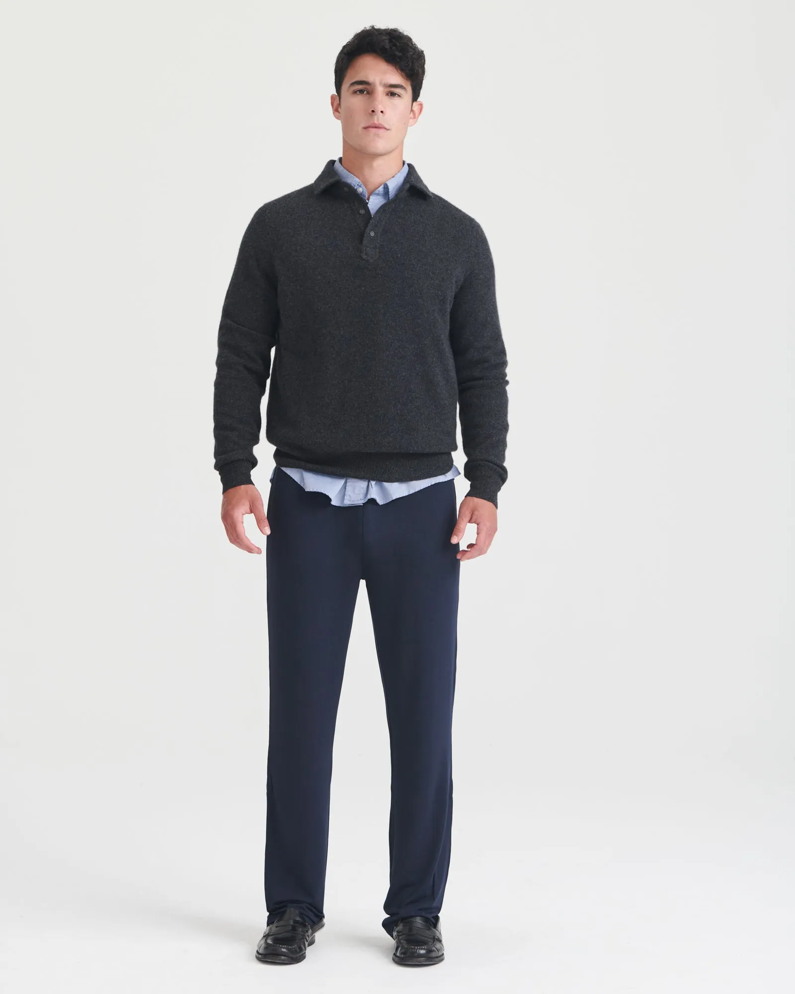 Signature Cashmere Long Sleeve Polo