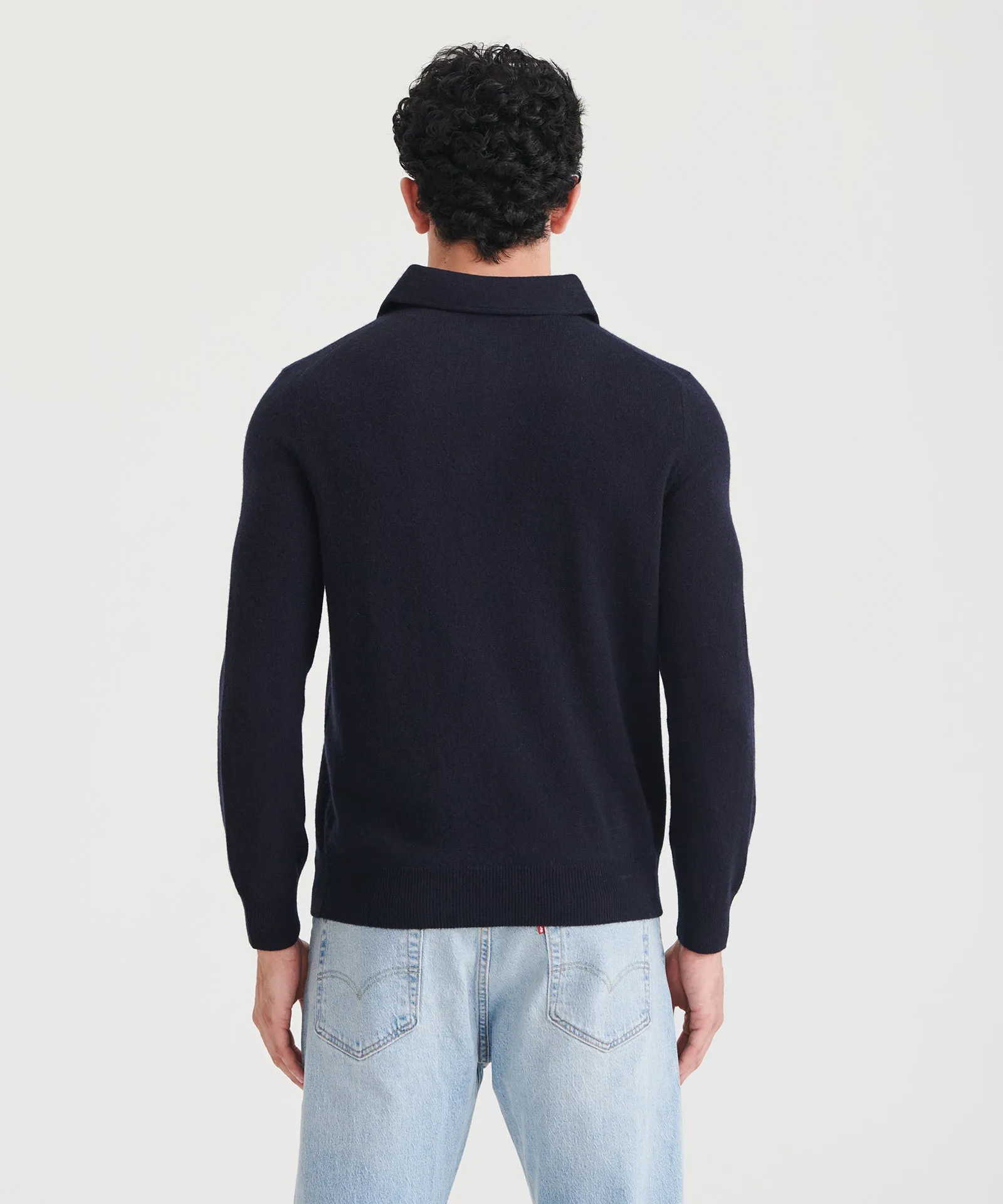 Signature Cashmere Long Sleeve Polo