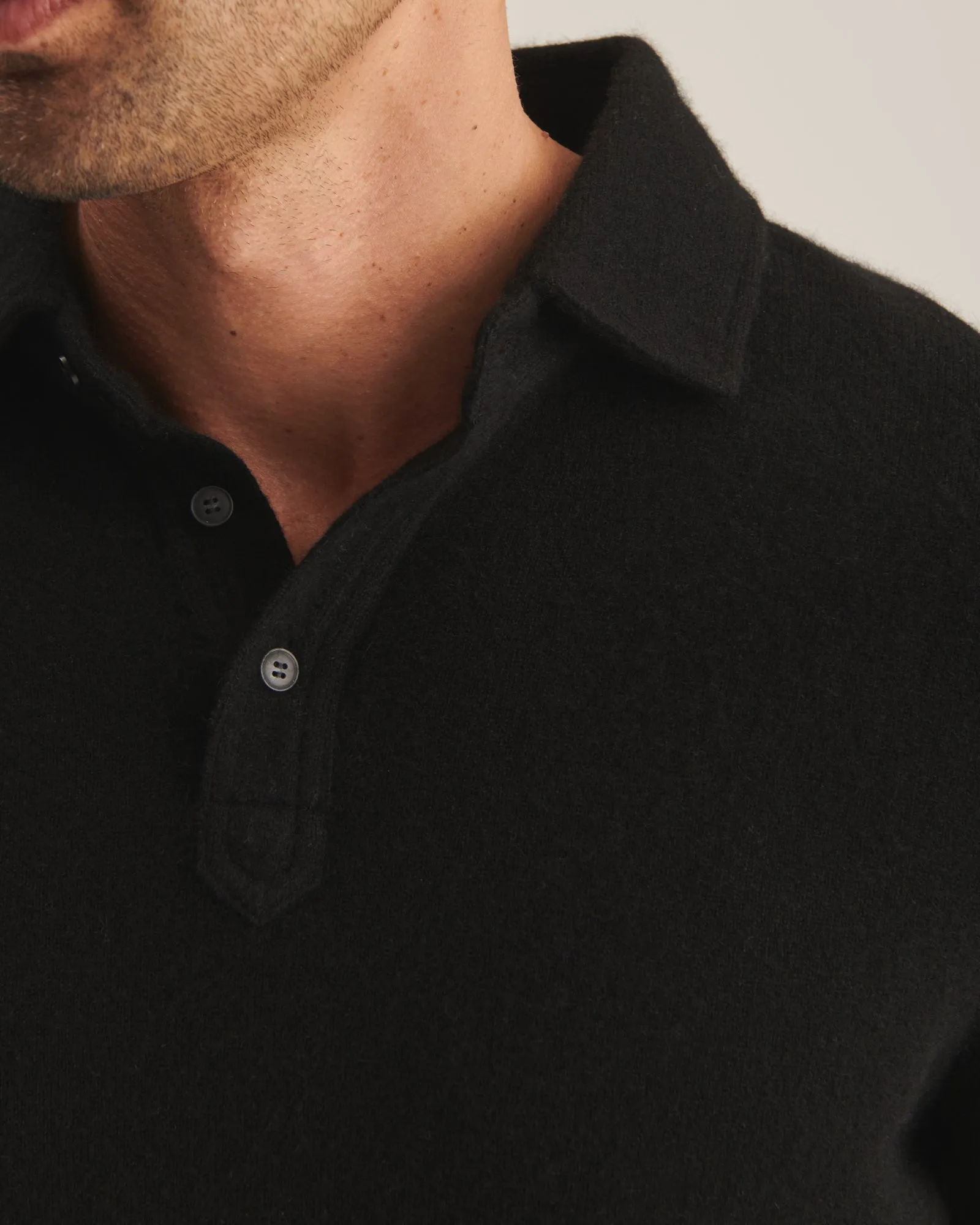 Signature Cashmere Long Sleeve Polo