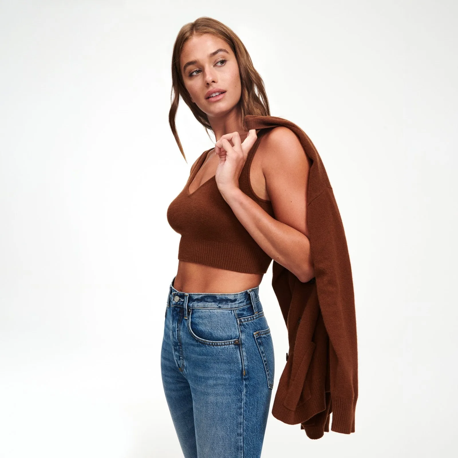 Signature Cashmere Longline Bra Top