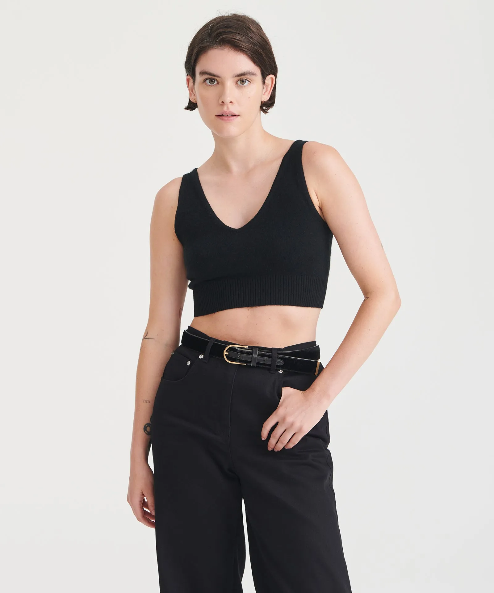 Signature Cashmere Longline Bra Top