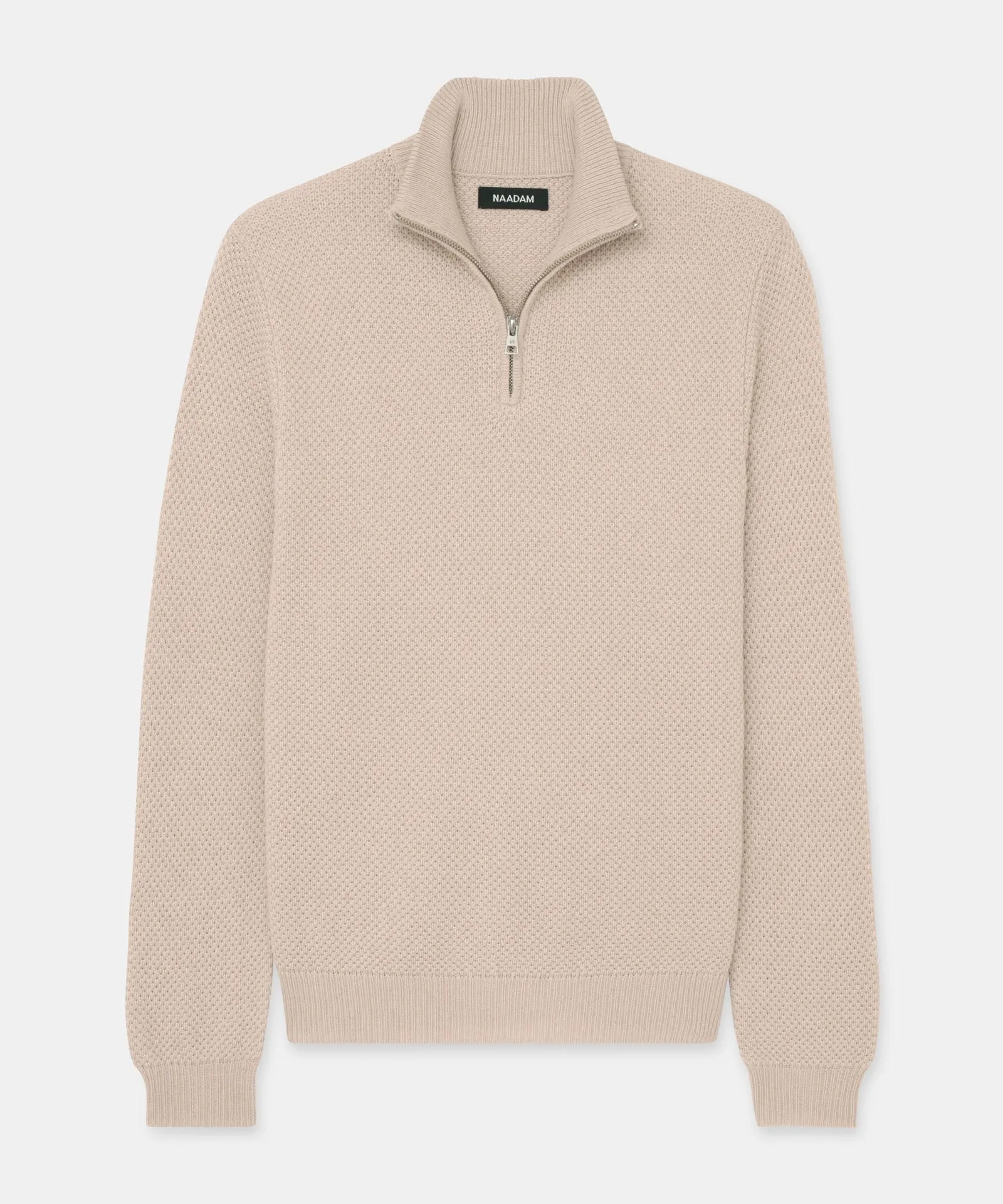 Textured Cotton Quarter Zip