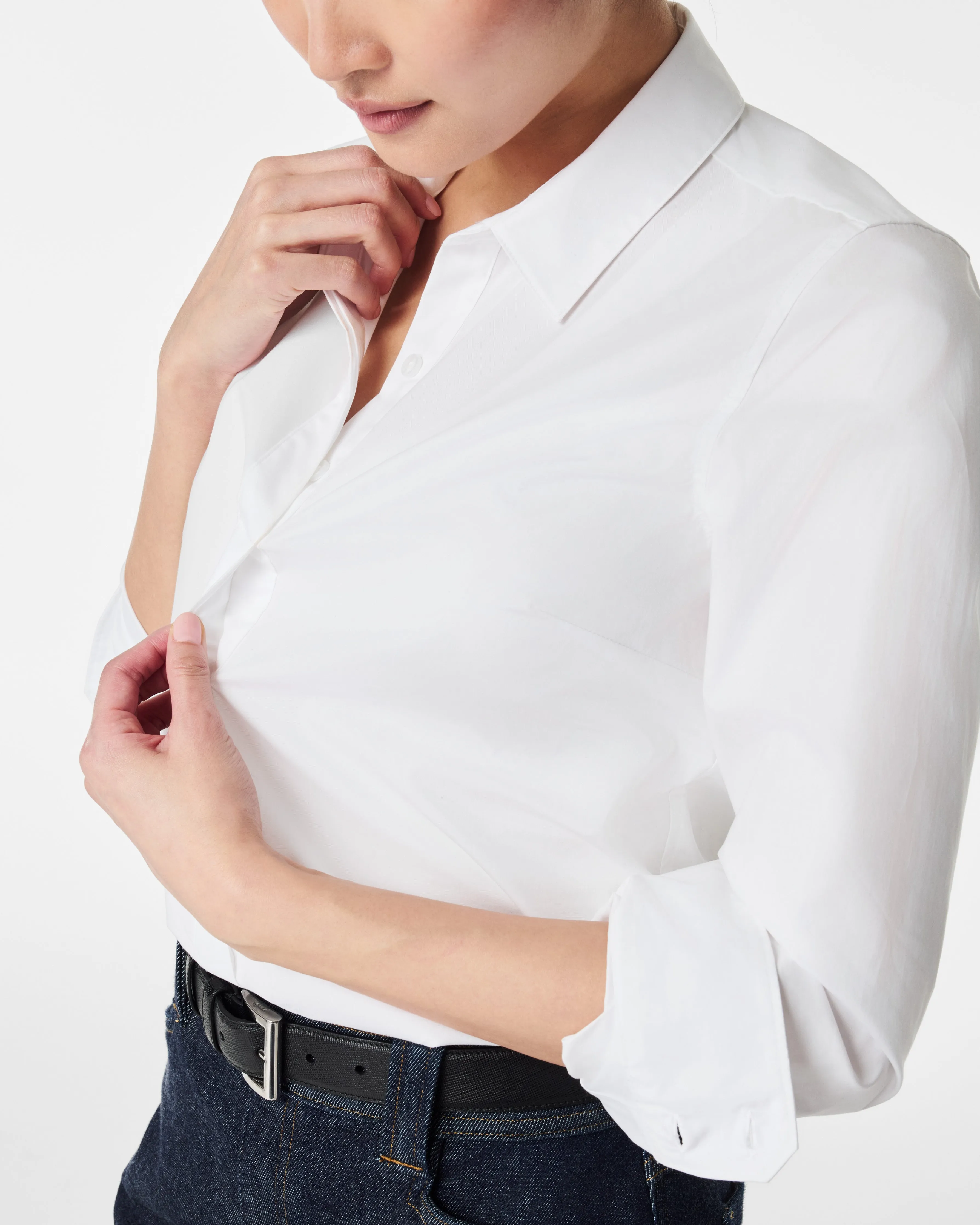 The Best Poplin No-Gape Tailored Shirt