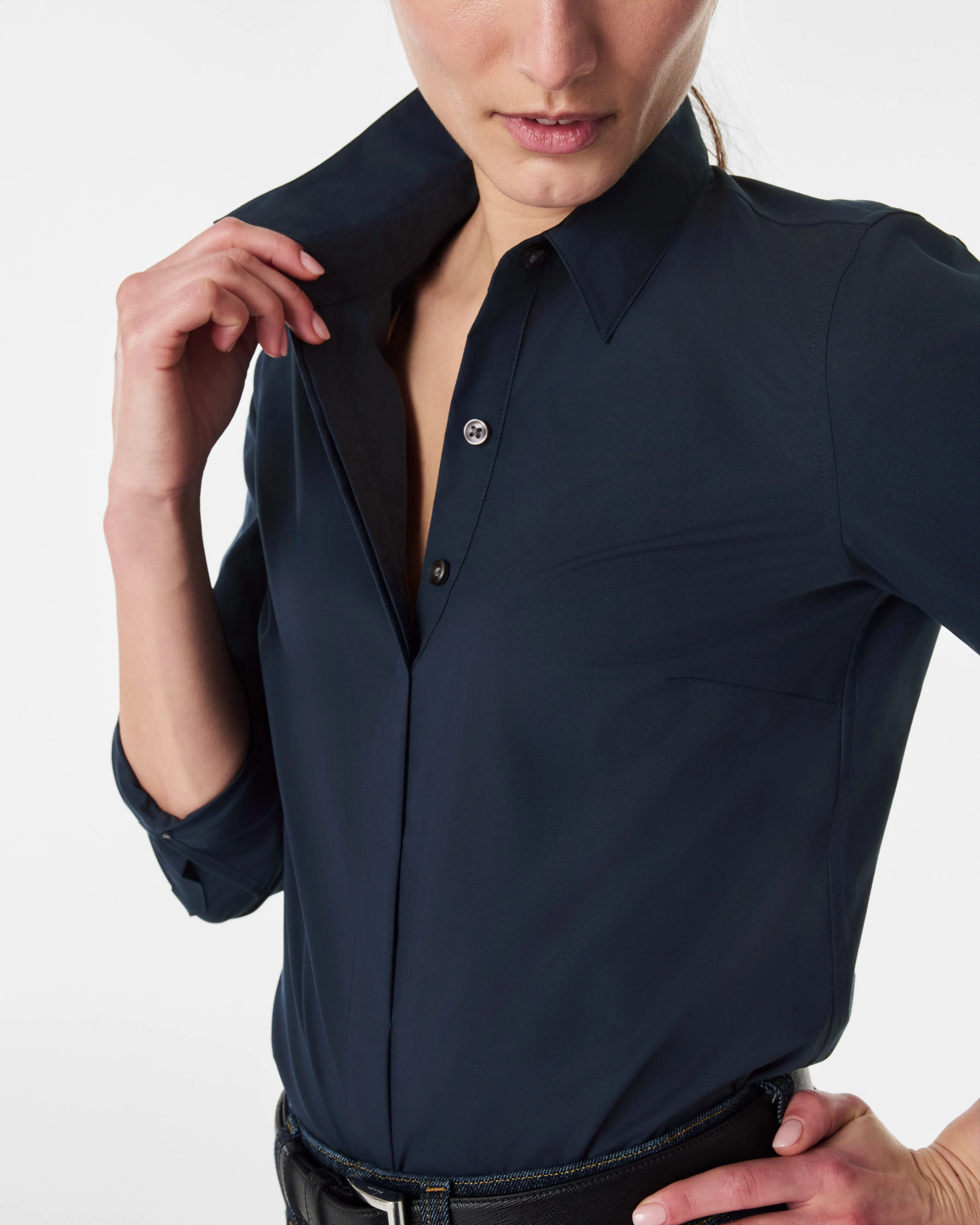 The Best Poplin No-Gape Tailored Shirt